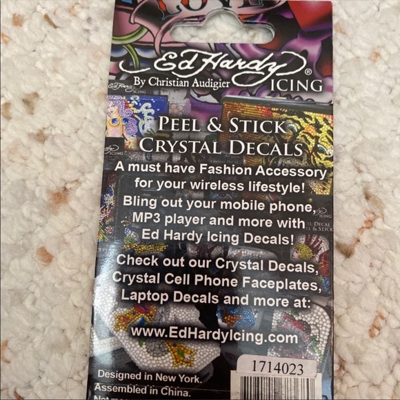Ed hardy eternal love crystal sticker accessory - Picture 2 of 2